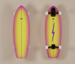 Borealis longboard with shark wheels
