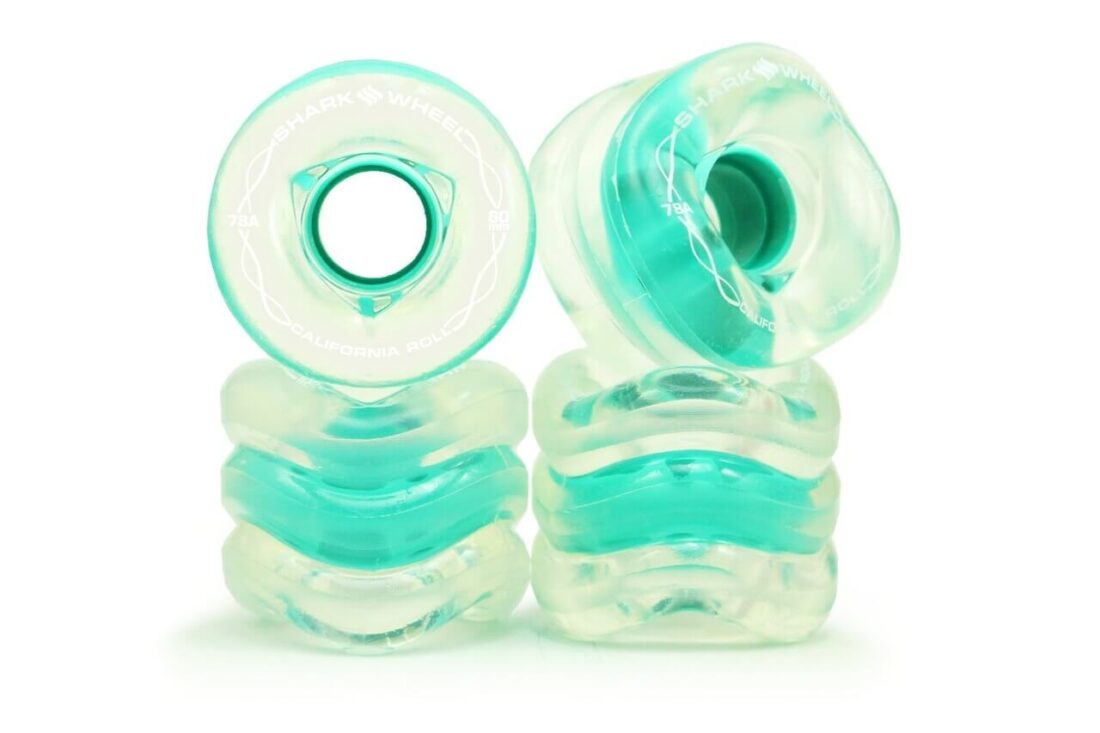 60mm, 78A - CLEAR/TURQUOISE CALIFORNIA ROLL