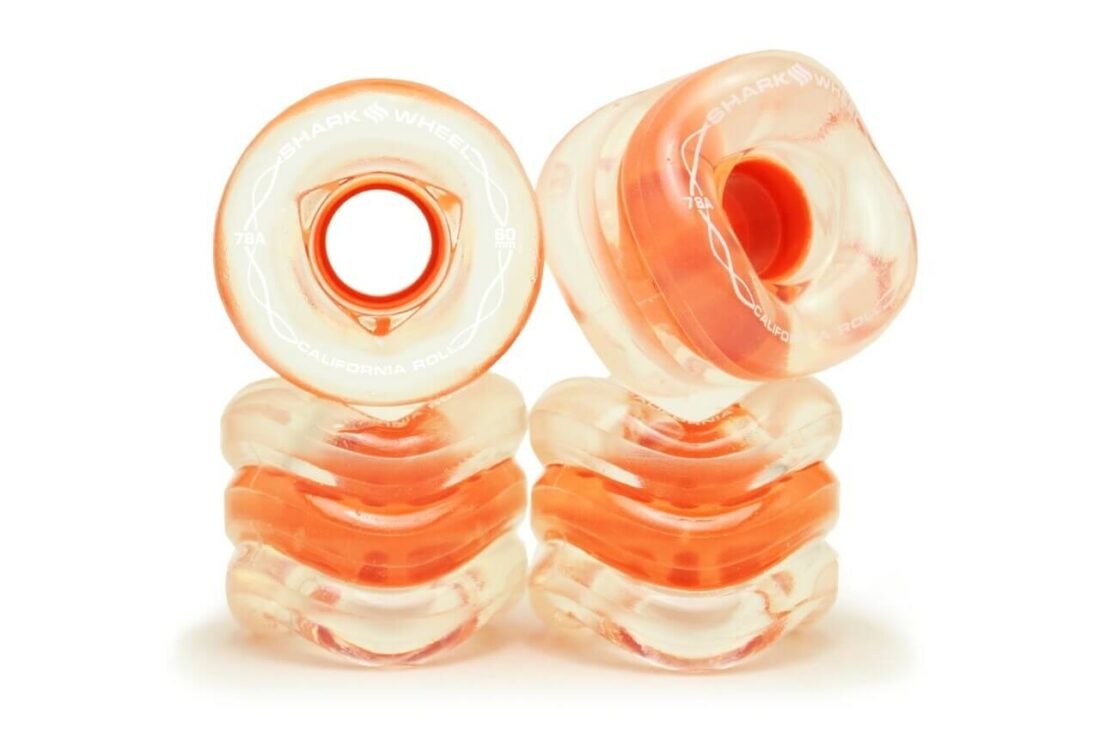 60 MM, 78A - CLEAR/ORANGE CALIFORNIA ROLL