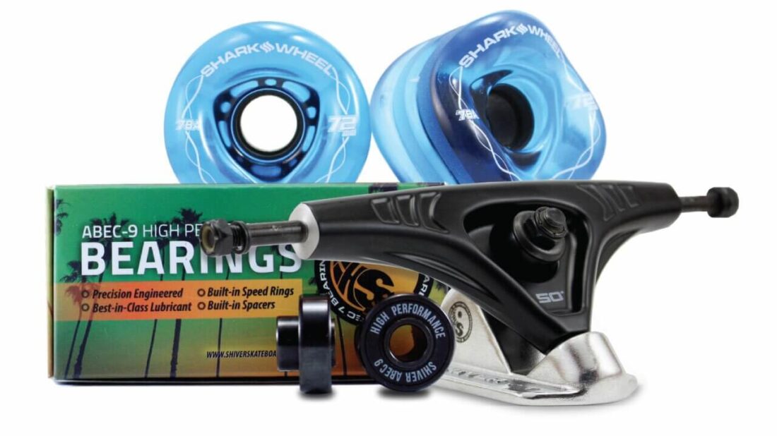 72 mm  WHEELS with ABEC9 BEARINGS & 180mm Trucks