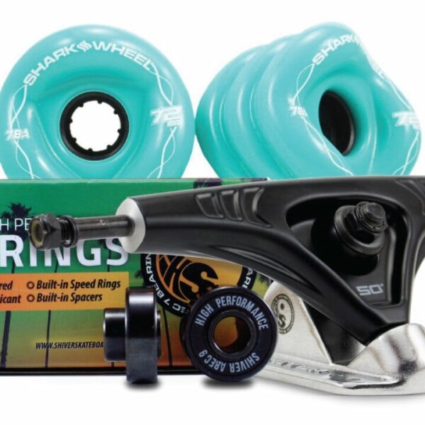 72 mm  WHEELS with ABEC9 BEARINGS & 180mm Trucks - Image 8