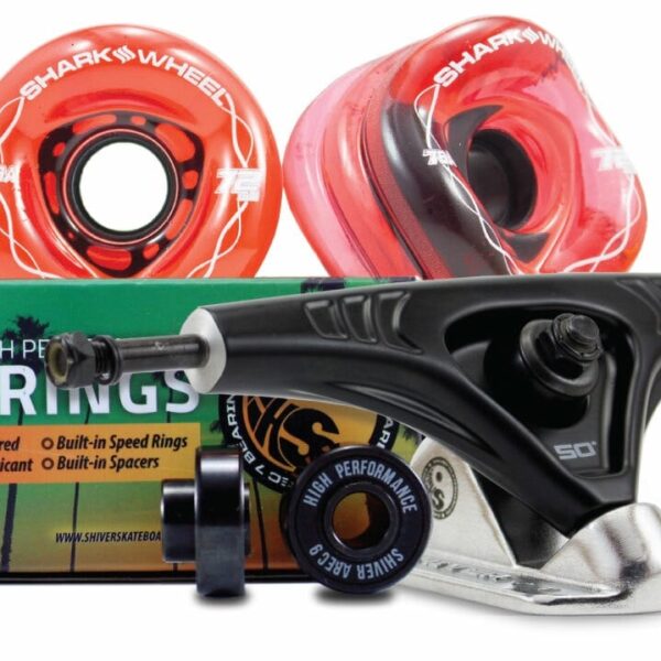 72 mm  WHEELS with ABEC9 BEARINGS & 180mm Trucks - Image 7