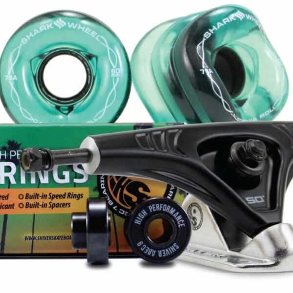 72 mm  WHEELS with ABEC9 BEARINGS & 180mm Trucks - Image 5