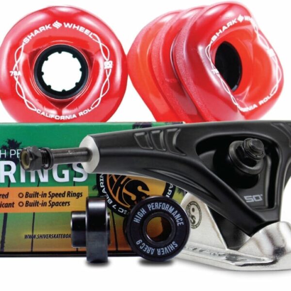 72 mm  WHEELS with ABEC9 BEARINGS & 180mm Trucks - Image 3