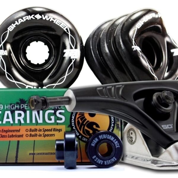 72 mm  WHEELS with ABEC9 BEARINGS & 180mm Trucks - Image 2